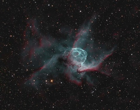 Framed NGC 2359, Thor&#39;s Helmet Print