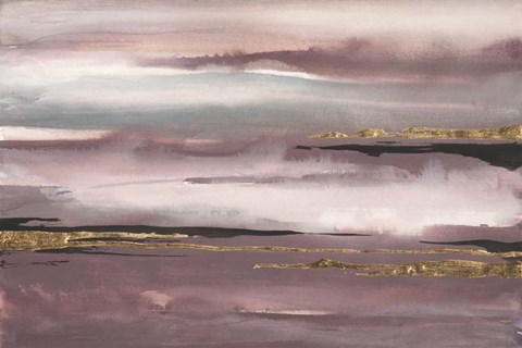 Framed Gilded Storm I Print