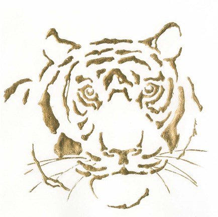 Framed Gilded Tiger Print
