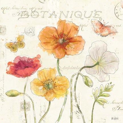 Framed Painted Poppies II Print