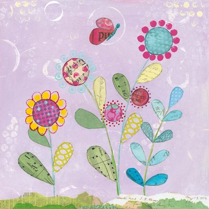 Framed Pattys Garden I Print