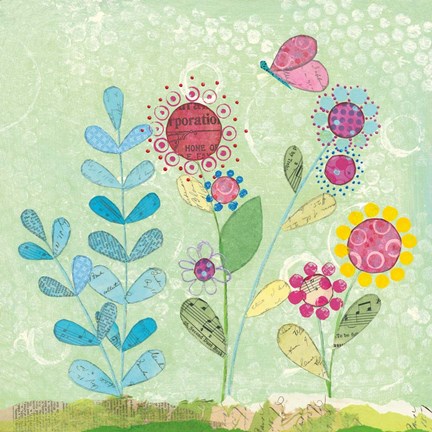 Framed Pattys Garden II Print