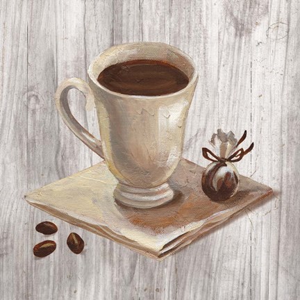 Framed Coffee Time IV on Wood Print