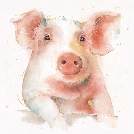 Framed Farm Friends III Print