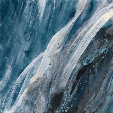 Framed Splash Indigo Print