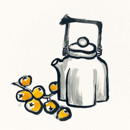 Framed Tea and Loquats Print