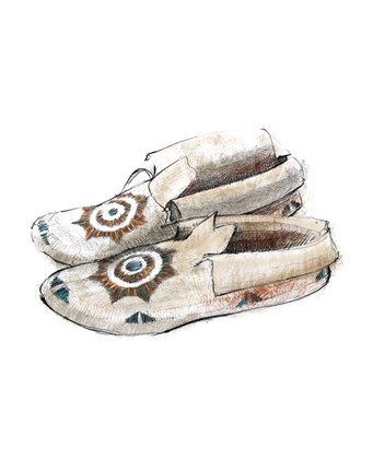 Framed Indian Moccasins Print
