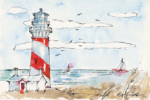 Framed Coastal Life I Print