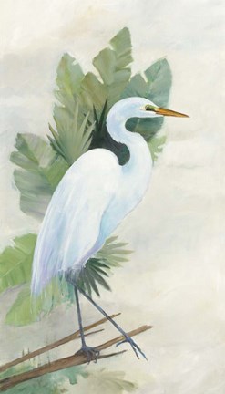 Framed Standing Egret I Print