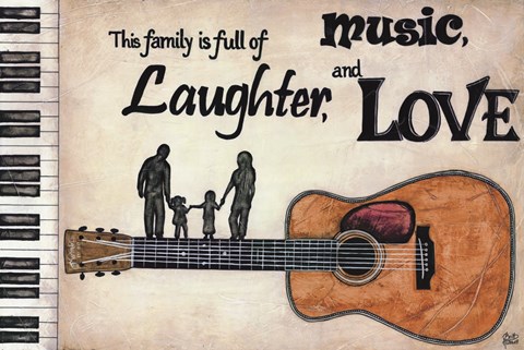 Framed Music, Laughter, Love Print