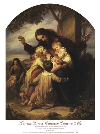 Framed Suffer The Little Children Print