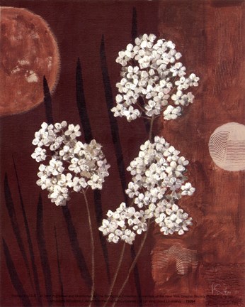 Framed Moonlight Blossoms I Print