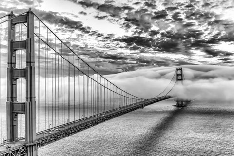 Framed Evening Commute BW Print