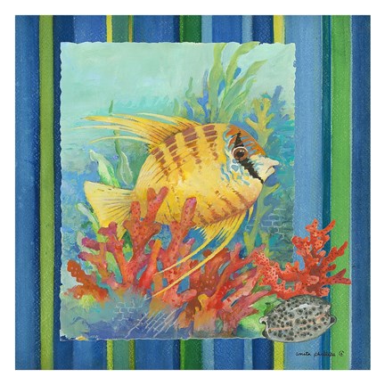 Framed Tropical Fish III Print