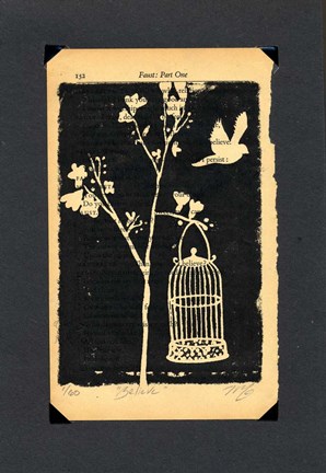 Framed Believe Gocco Print Print