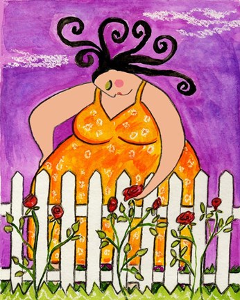 Framed Big Diva Always Someone Else&#39;s Garden Print