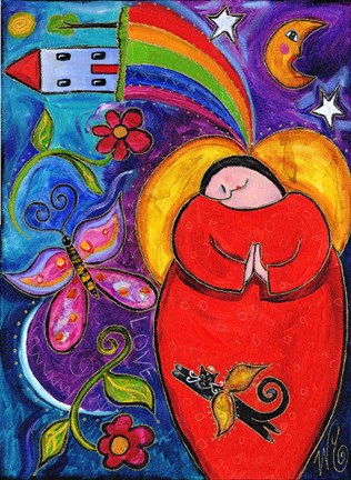 Framed Big Diva Angel Wish Print