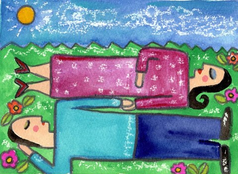 Framed Big Diva Cloud Dreaming Print