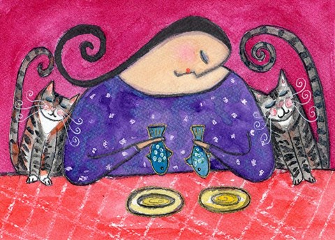 Framed Big Diva Fish For Two Print