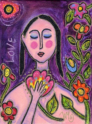 Framed Big Diva Flower Goddess Print