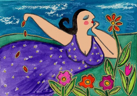 Framed Big Diva He Loves Me He Loves Me Not Print