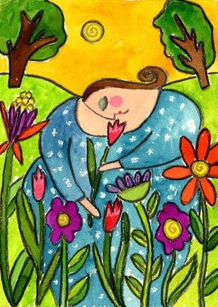 Framed Big Diva In The Garden Print