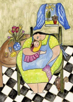 Framed Big Diva Peanut Butter Kisses Print