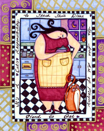 Framed Big Diva Playing Hard To Get Print