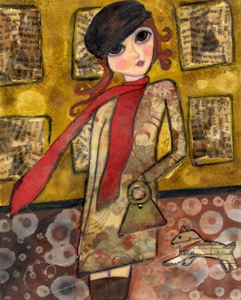 Framed Big Eyed City Girl Print