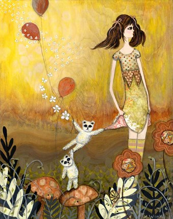 Framed Big Eyed Girl She Doesn&#39;t Want To Play Print