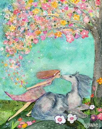 Framed Big Eyed Girl The Promise Print