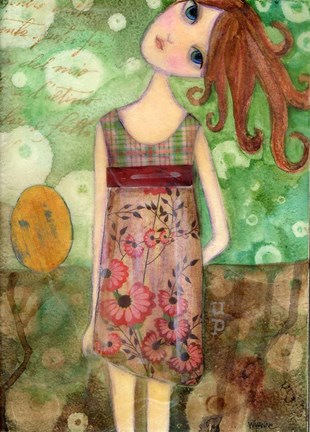 Framed Big Eyed Girl Up Print