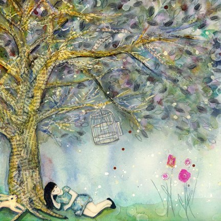 Framed Big Eyed Girl Worth The Wait Print