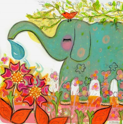 Framed Connected - Elephant Print