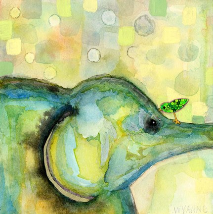 Framed Eye To Eye Elephant Print