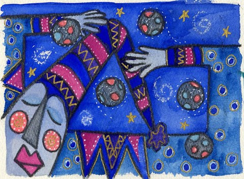 Framed Funky Juggler Print