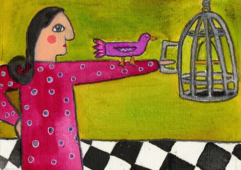 Framed Into The Cage You Go Print