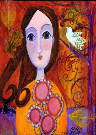 Framed Last Summer Flowers Print