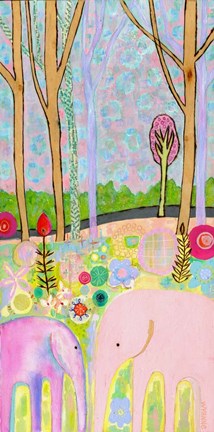 Framed Meeting Of The Minds Elephants Print