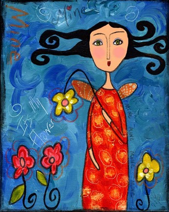 Framed My Flower.. Print