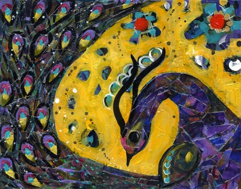 Framed Peacock Dance Print