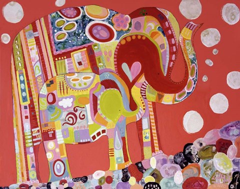 Framed Two Elephants Print