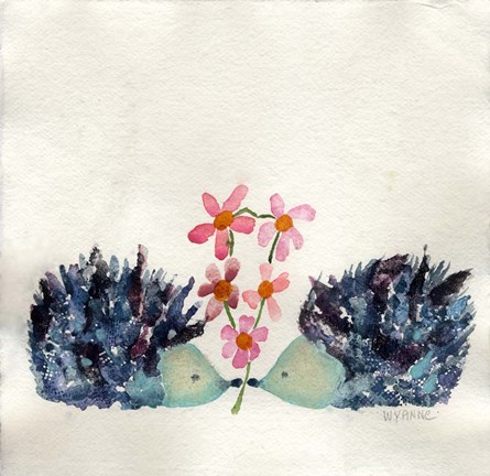 Framed Hedgehogs In Love Print