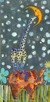 Framed Kiss The Moon Print