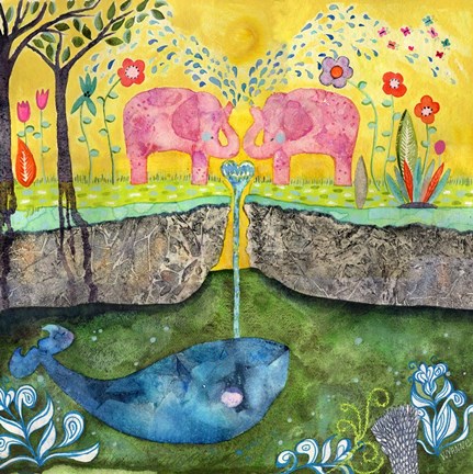 Framed Love Always Flows Print