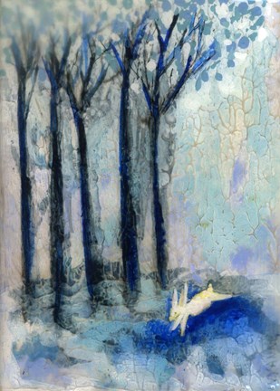 Framed White Rabbit Print