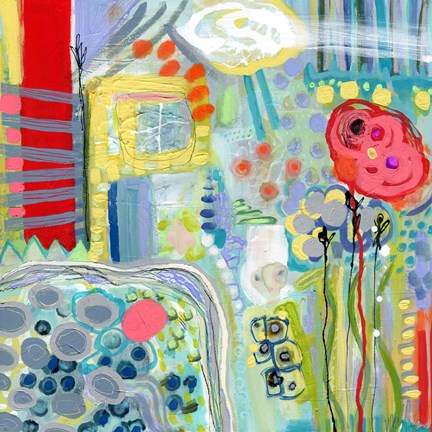 Framed House on the Hill Print