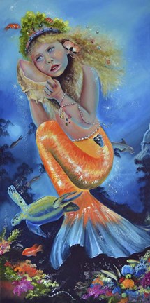 Framed Little Mermaid Print