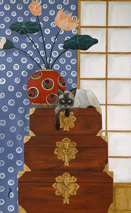 Framed Jasmine On Oriental Wedding Chests Print