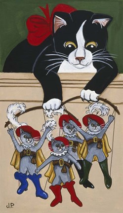 Framed Four  Puss&#39;N Boots Print